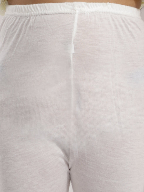 Vastramay Girl's Green Pure Cotton Chikankari Kurta With Leggings